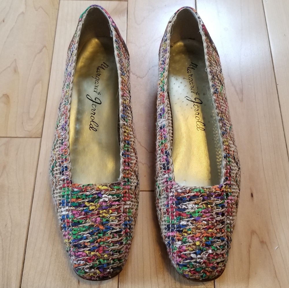 Margaret Jerrold vintage colorful woven shoes - Picture 2 of 6